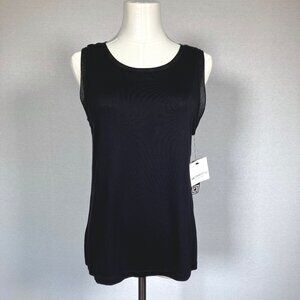 Black Career Date Cocktail Sleeveless Top S Small NWT